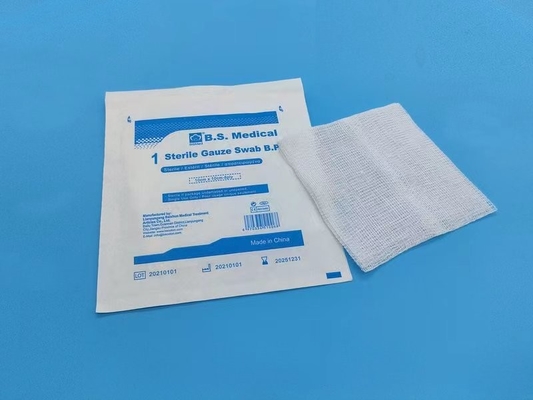 Hoge kwaliteit wegwerpverband absorberend 100% katoenen gaas zwabs pads met CE-certificaat