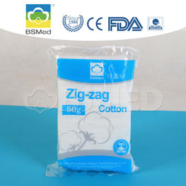 Disposable Small Size Zig Zag Cotton Pleats 50g / 100g 5.5 - 7.5 PH Value