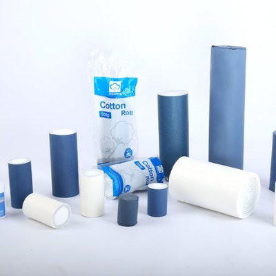 Zachte wegwerp absorberende medische katoenwolrol van 100% natuurlijk katoen, medische kwaliteit voor tandheelkundig gebruik, met CE, ISO13485, FDA-certificaten, ondersteunt OEM-maatwerk